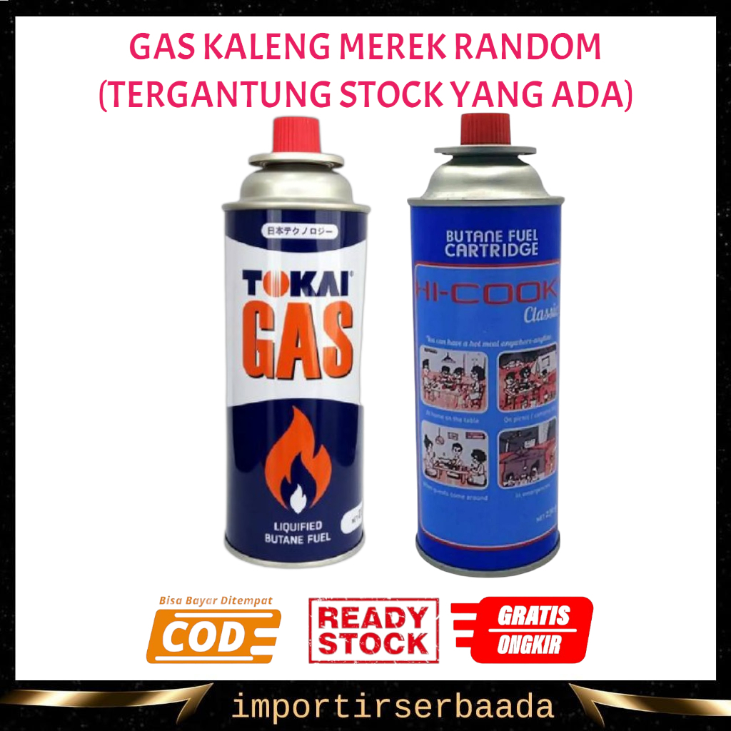 IMP- Gas Kaleng KOMPOR Portable MEREK RANDOM KHUSUS MEDAN
