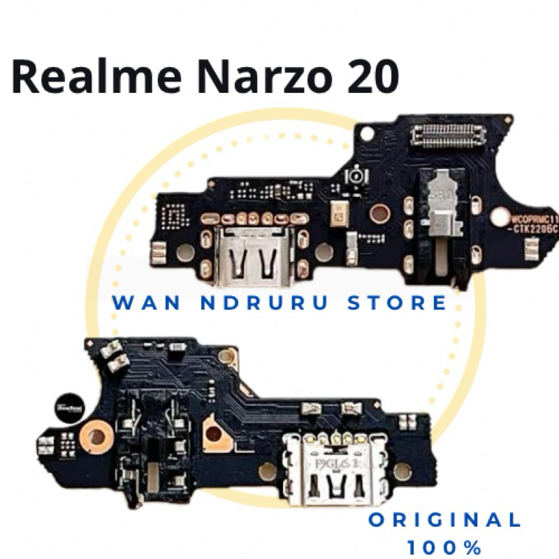 Papan Cas Realme Narzo 20 /Konektor Cas Original Full Ic