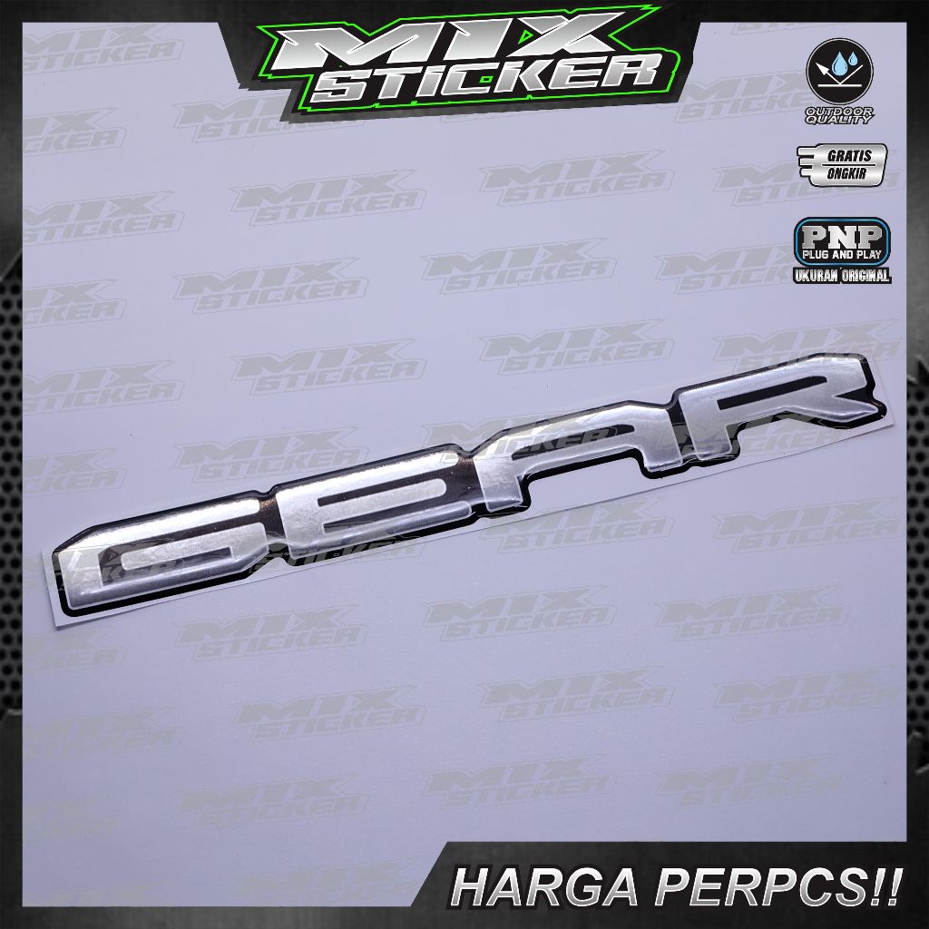 Emblem yamaha gear 125 / emblem timbul yamaha gear / emblem titanium gear 125 / emblem yamaha gear /