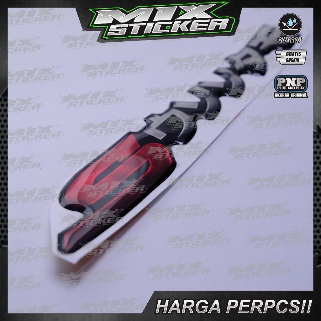 Emblem timbul honda scoopy / emblem timbul honda new scoopy / emblem titanium honda scoopy