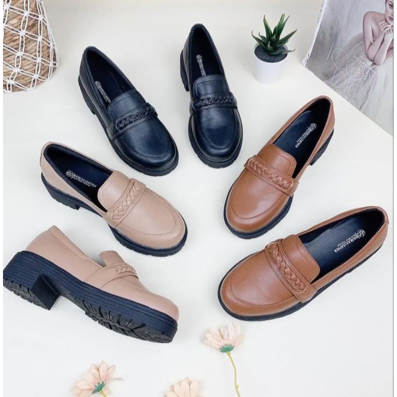 Sepatu docmart wanita kulit asli garut sepatu boots premium