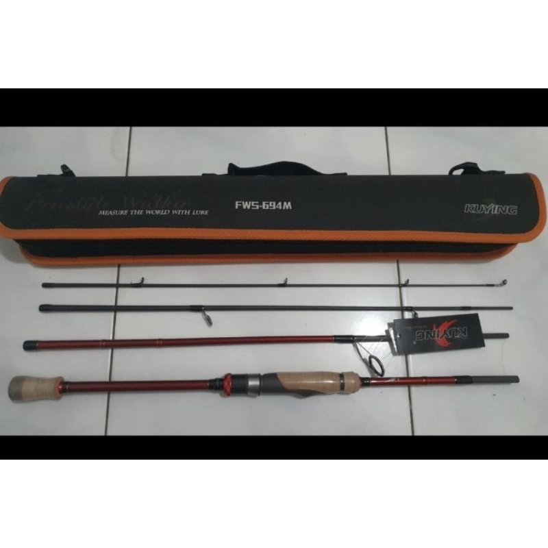 Travel Rod Kuying Freestyle Walker FWS 694M Line 10-16lbs , Ring Fuji, Reelset Fuji,  barang simpena