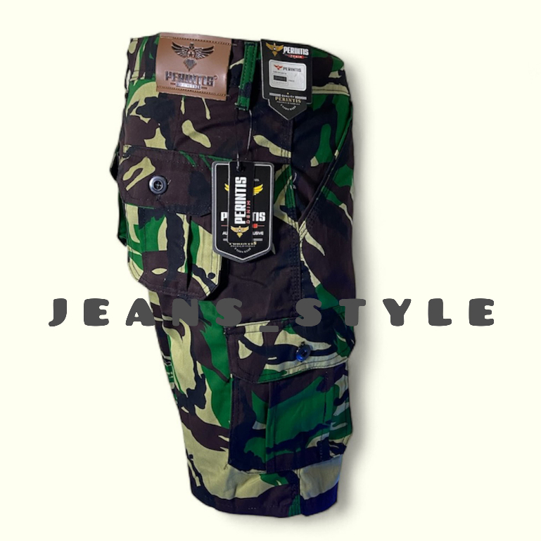celana Cargo loreng Army pendek pria Celana cargo pendek
