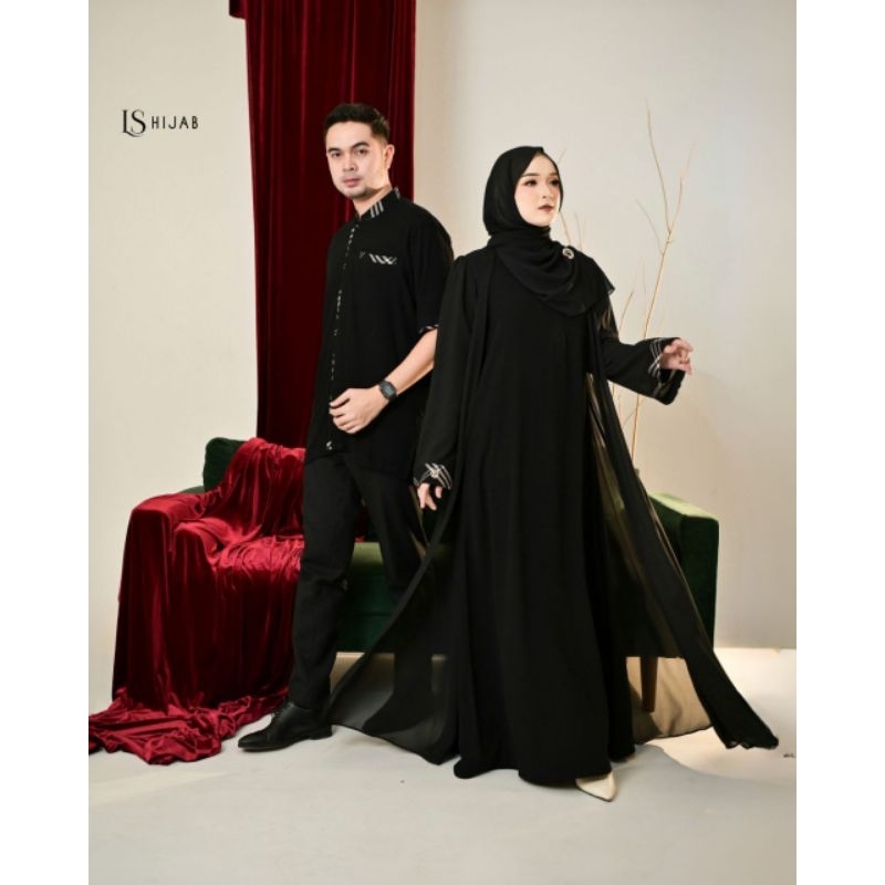 Mazaya Black Series Couple Dress dan Koko by LS Hijab