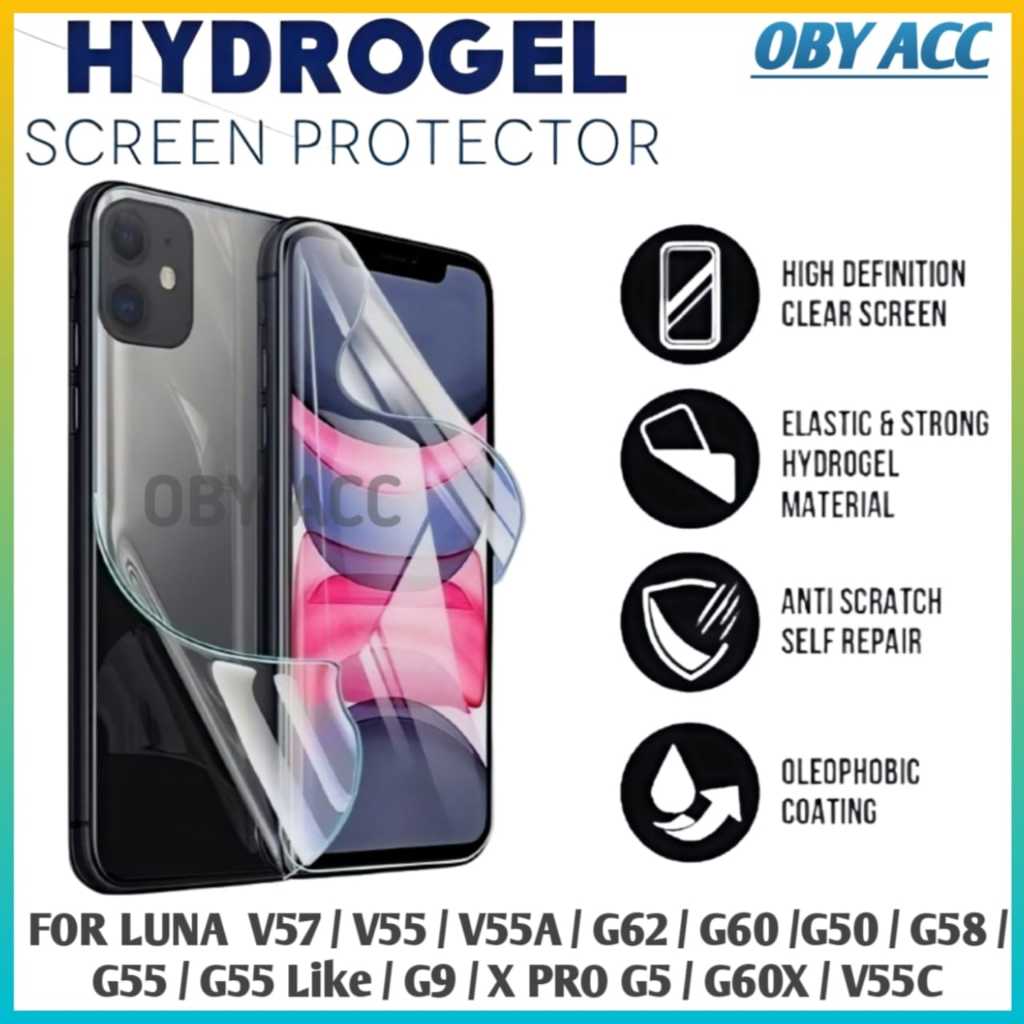 Antigores Hydrogel Film For LUNA V57 / V55a / V55 / G62 / G60 / G50 / G58 / G55 / G55 Lite / G9 / Xp