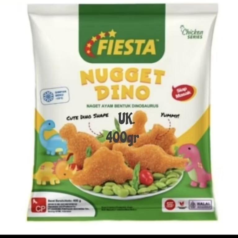 

Fiesta Nugget Dino 400gr/CHICKEN NUGGET DINO FIESTA 400G ( NEW)