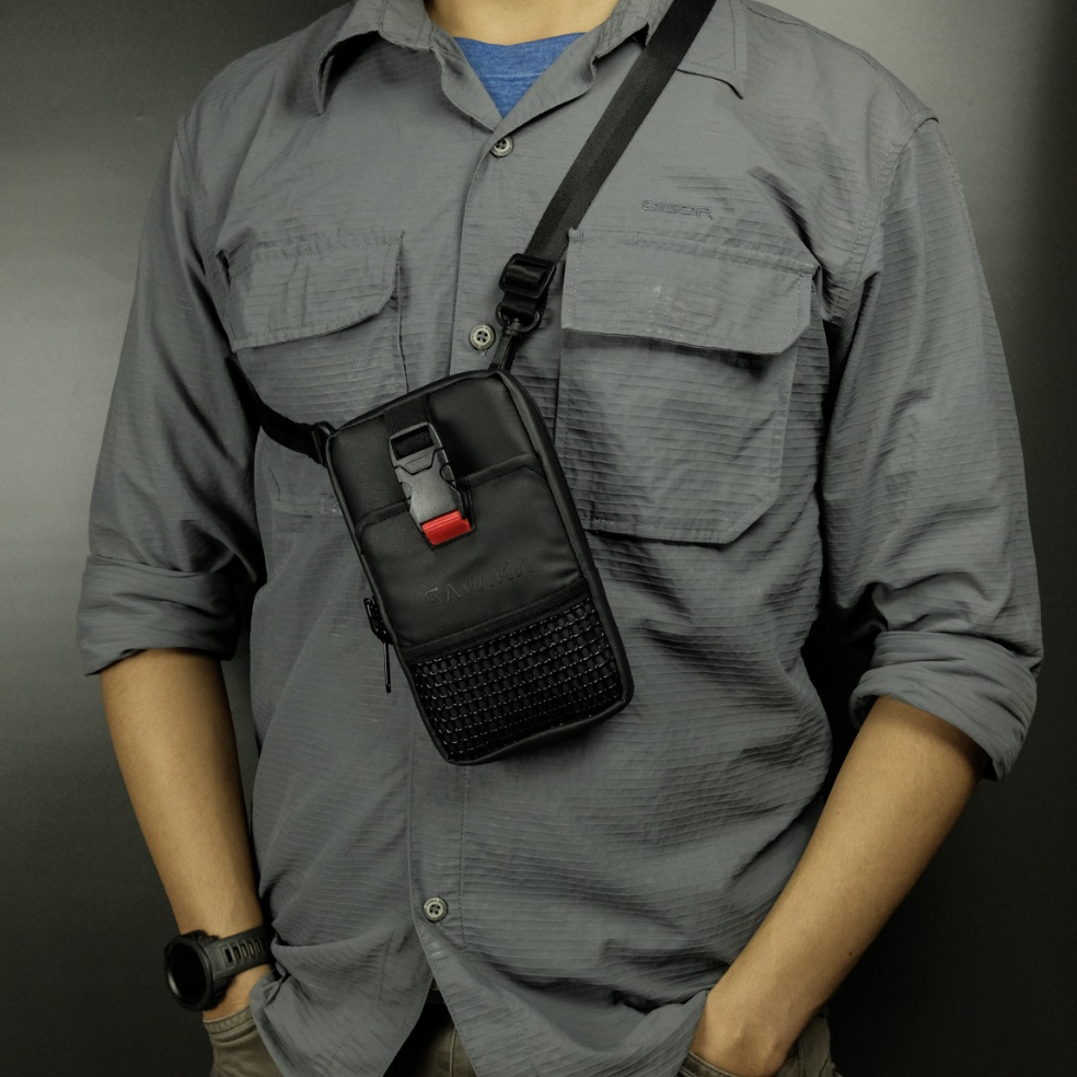 KODE C49Y Pouch Bag Pria SAVAKA P3 Tas Pinggang Kecil HP Cowok Keren Premium