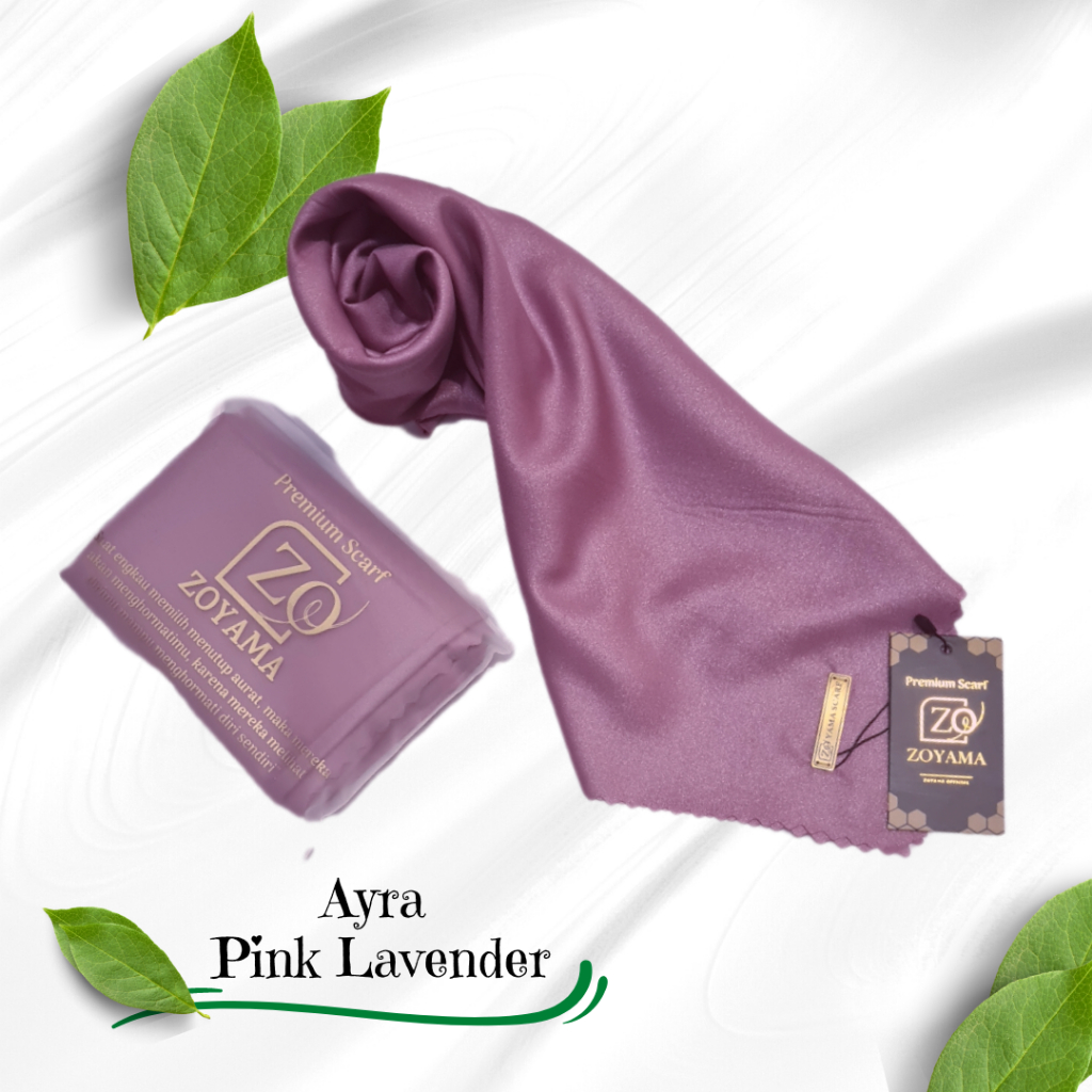ZOYAMA Ayra - Hijab Segiempat Glitter Syari Pink Lavender / Jilbab Segiempat Pesta Jumbo Premium