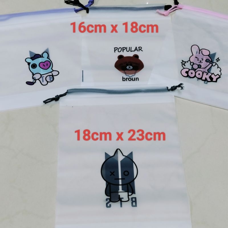 Kantong Plastik Goodie Bag Serut Souvenir Anak Travelling Pouch