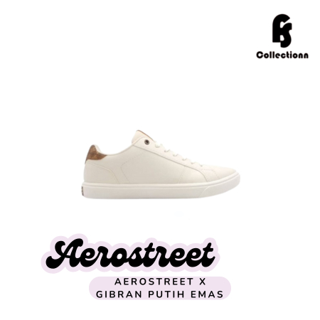 Aerostreet X Gibran  Putih Emas - Sepatu sneakers casual