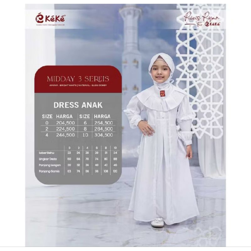 GAMIS ANAK PUTIH BY KEKE