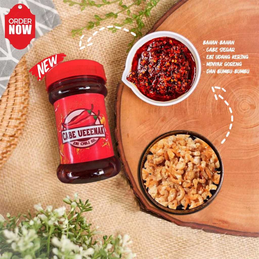 

Cabe Ueeenak Ebi Chilli Oil - Pedas Otentik Gurih Udang Segar