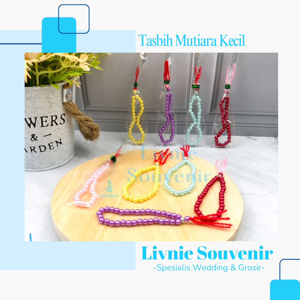 Souvenir Tasbih Mutiara Plastik Kecil