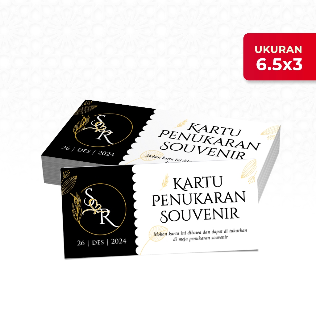 Kartu Penukaran Souvenir Voucher Kupon Souvenir