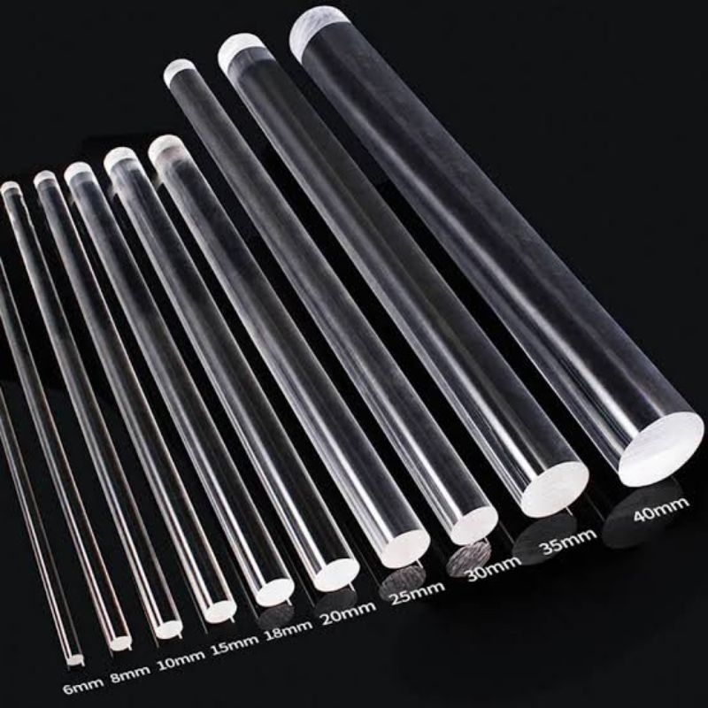 

Akrilik padat bening batangan acrylic solid rod clear akrilic as ukuran 20mm - 50mm