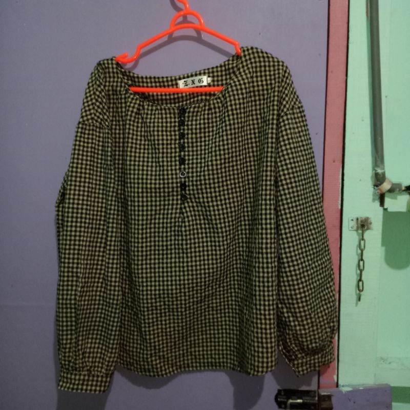 preloved blouse coklat