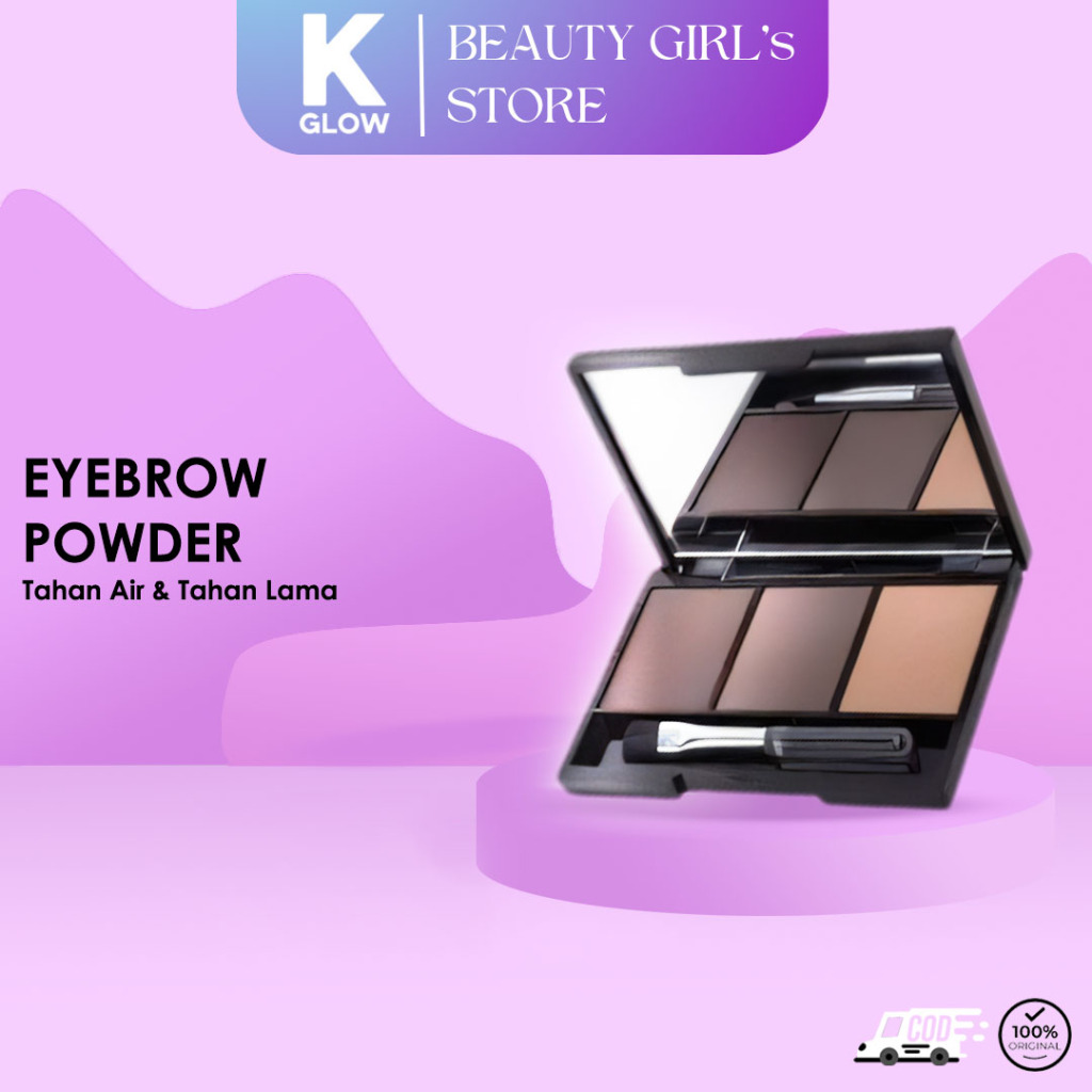 ⚜️KGLOW⚜️ 3 in 1 Eyebrow Powder Alis Tahan Air & Tahan Lama LA146 3605