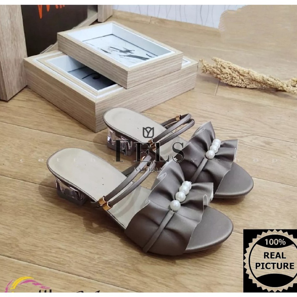 KODE W68V sendal hak kaca anak mawar