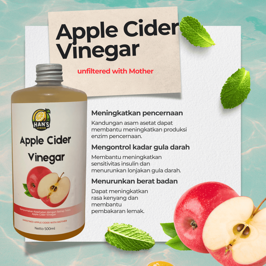 

RB Paket Diet Sehat Bundling Cuka Apel + Sari Lemon Murni 250 Ml by Han Lemon Official