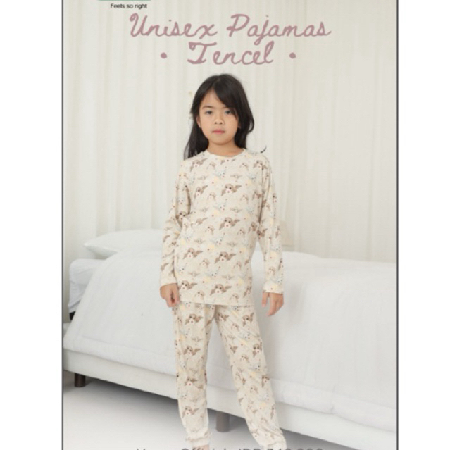 HARLOW - Pajamas Unisex Tencel Piyama Tencel Anak Laki Anak Perempuan