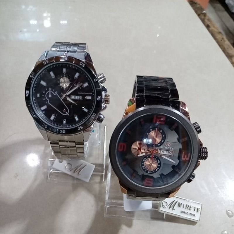 MIRETE Jam Tangan Cowok Tali Besi Original