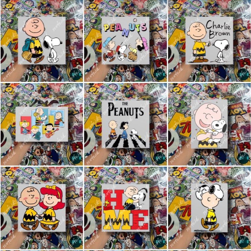 Stiker DTF Sablon Setrika Sablon Stiker PEANUTS