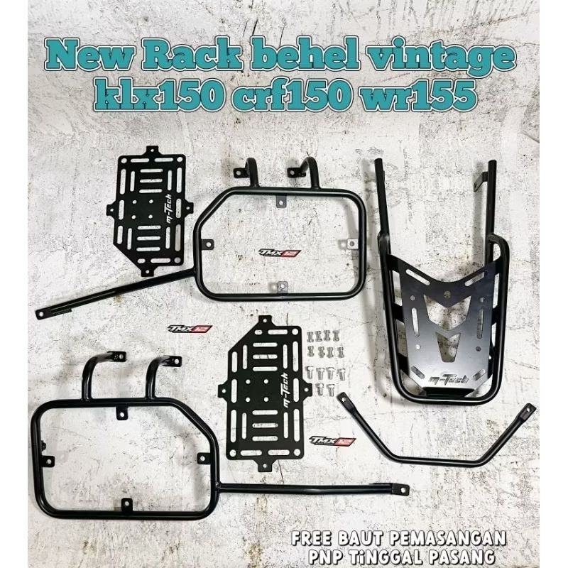 NEW RAK BEHEL VINTAGE KLX DT 150 TOP RACK LASER CUTTING INCLUDE SIDE RACK KLX PNP KLX BF KLX S,L,G D