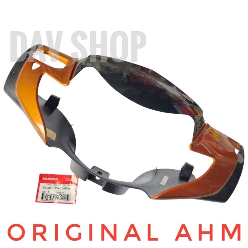 COVER/BATOK LAMPU DEPAN HONDA SUPRA X 125 OLD ORANGE EMAS ORIGINAL AHM 53205KPH700FMR