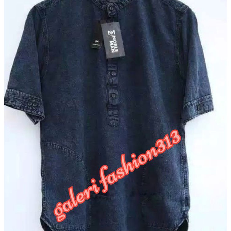 KODE I96R Baju Koko Jeans pria Kurta dewasa Premium Quality Kurta Jeans Koko Lengan 34 size M4xl jum