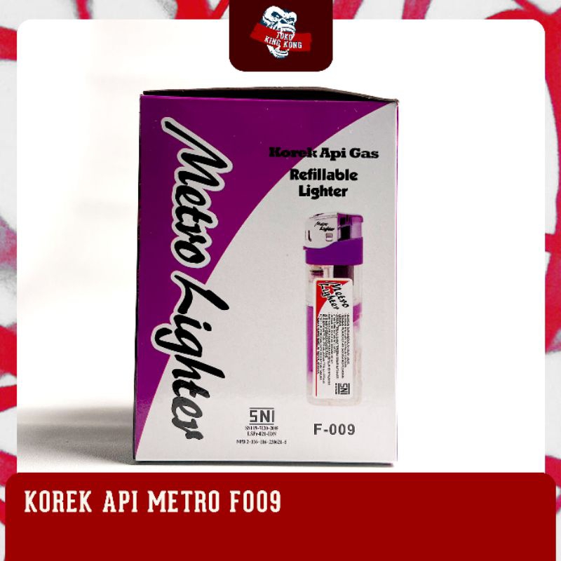 Korek Api Mancis Gas Metro Lighter Magnet Senter F009 Grosir