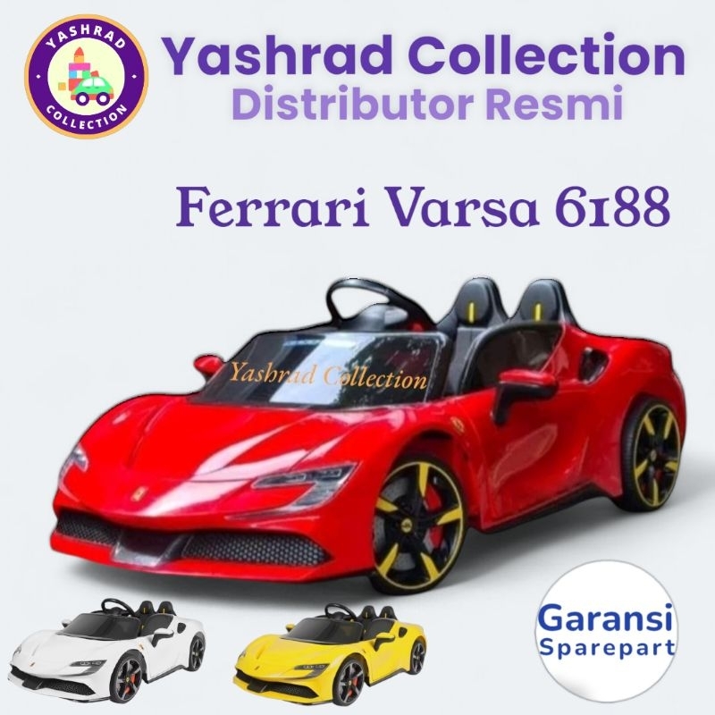 Mainan Anak Mobil Aki Anak PMB 6188 Ferrari Varsa