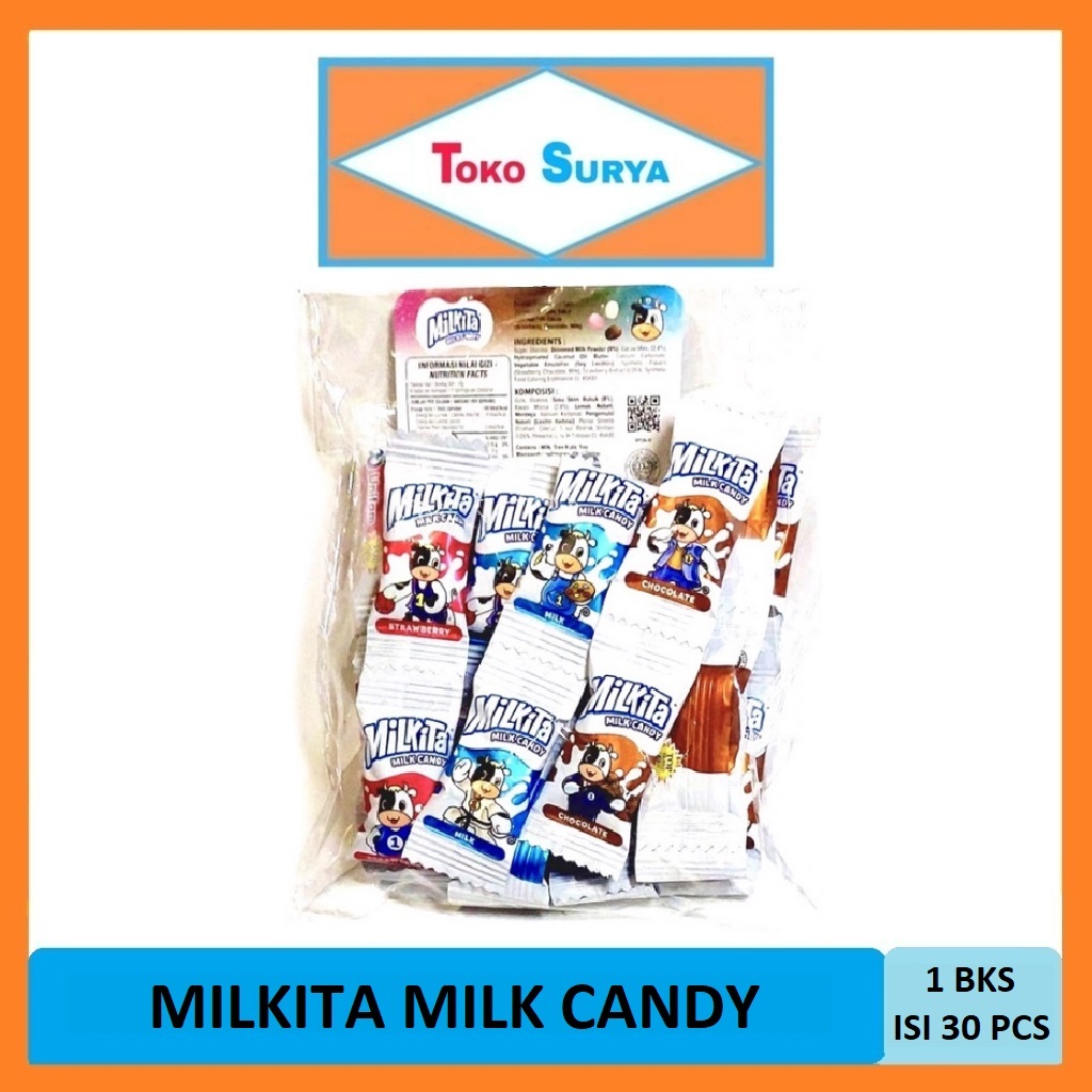 

Milkita Milk Candy Permen Rasa Cokelat/Stroberi/Melon Renceng 84 Gr