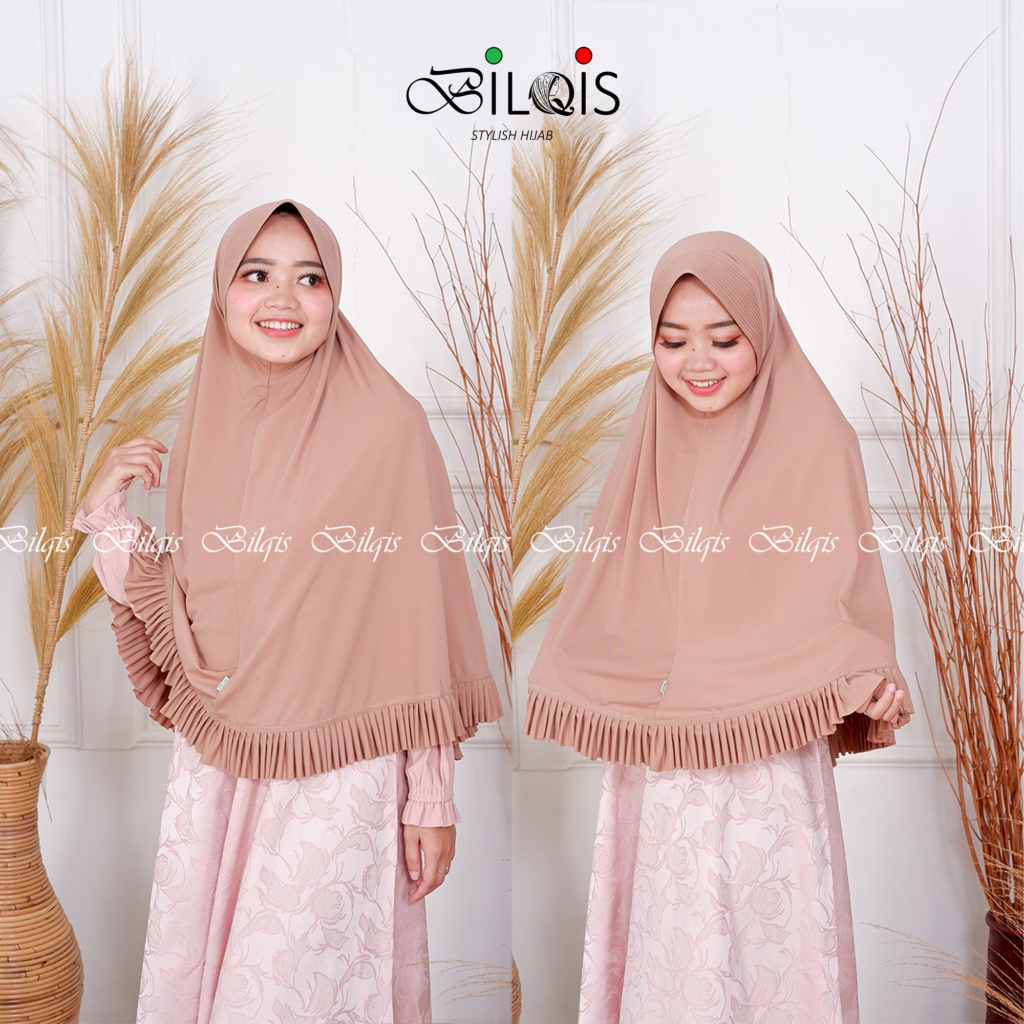 BILQIS - HIJAB BERGO BILQIS JERSEY REMPEL BAWAH SIZE XL / BERGO BILQIS MATT JERSEY SUPER SIZE XL