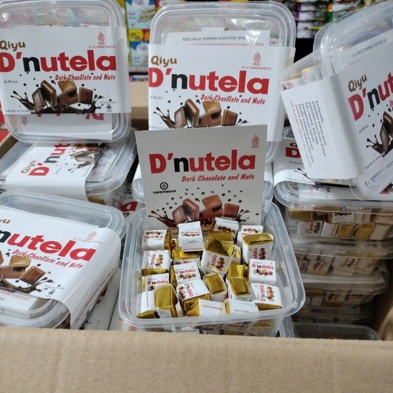 

Coklat Viral!!! Qiyutela Dark Chocolate and Nuts 1 box 50 pcs