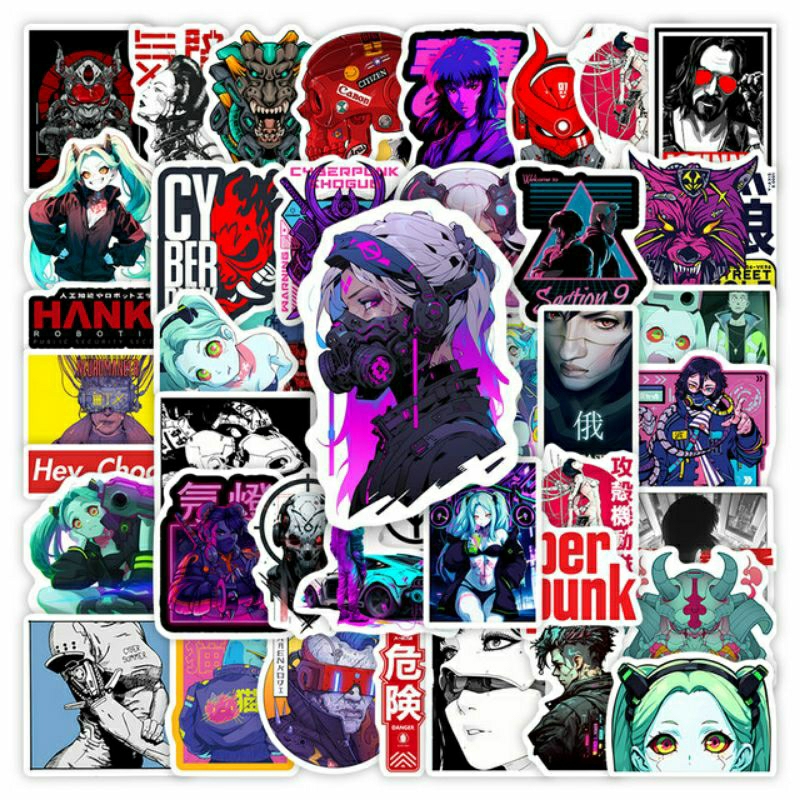 

Stiker Cyber Punk Sticker Hacker Stiker Network