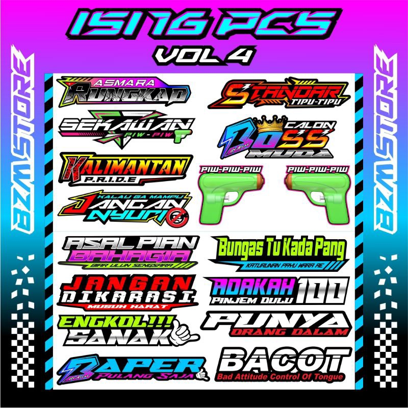 

Stiker Isi 16pcs Vol4 Original