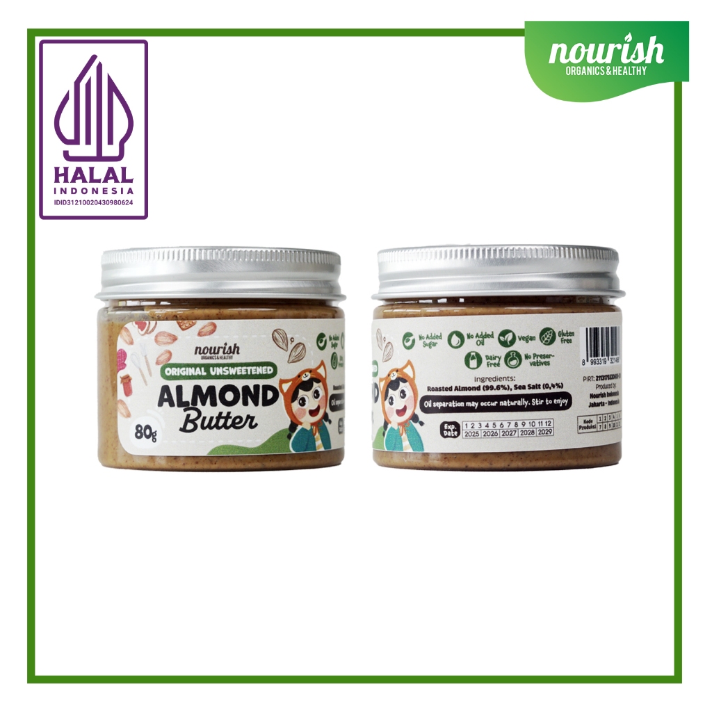 

Nourish Original Unsweetened Almond Butter - 80 Gr