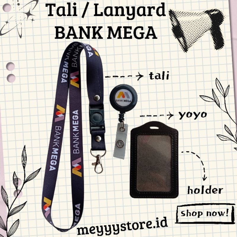 

Tali Gantungan ID CARD / Lanyard BANK ME GA [STOCK MELIMPAH] Termurahhh Harga Grosir! READYYY