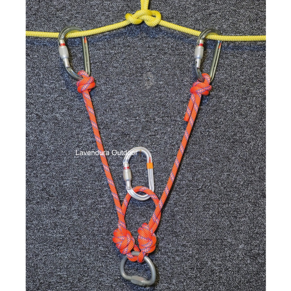 Rope Access Cowstails Lanyard Cowstail Set Rope Access Style Three Leg Cowstails Climbing Rope Oxtai