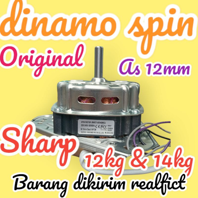 DINAMO SPIN PENGERING MESIN CUCI SHARP AS 12 BAUAT MESIN CUCI 12 &14KG