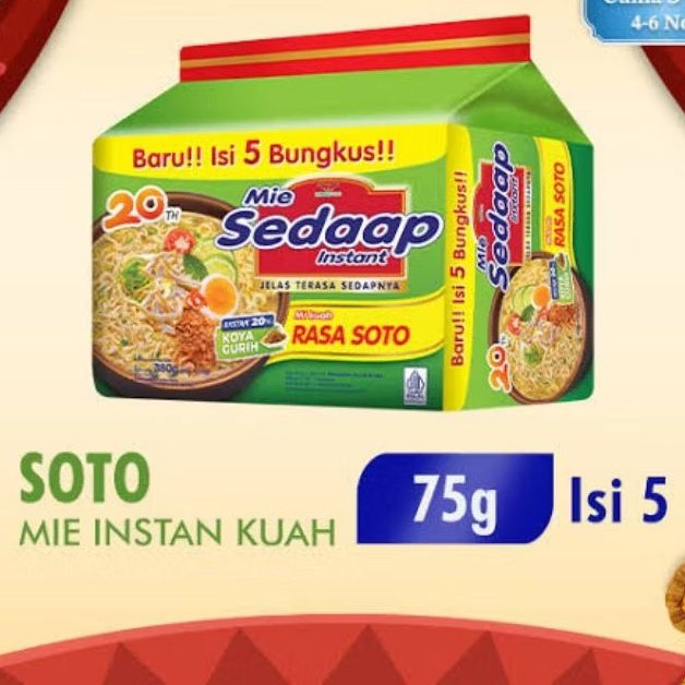 

Mie instan sedaap soto isi 5pcs