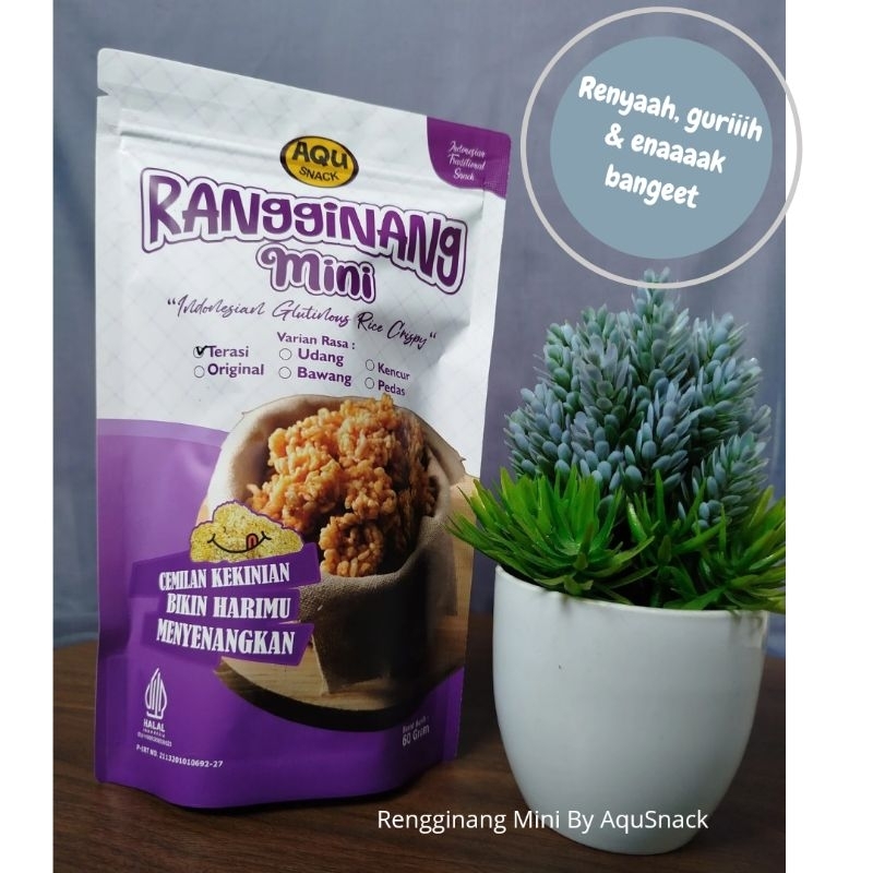 

Rengginang Mini Matang by AquSnack, dengan aneka varian rasa: udang, terasi, bawang, original, kencur, pedas #cemilan#rengginangmini#rengginangmatang#rengginangmentah#kerupuk#kerupukrengginang#makananringan