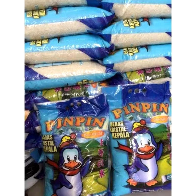 

beras pin pin kemasan5kg isi2sak