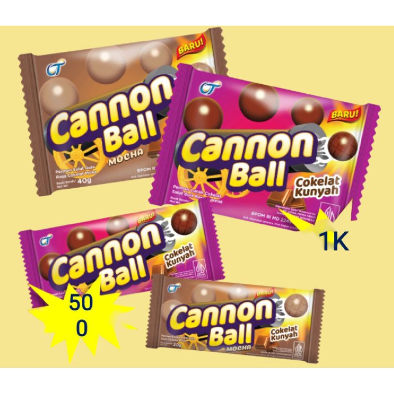 

CANNON BALL @5,4 gr | 1 box 24 sachet | Coklat