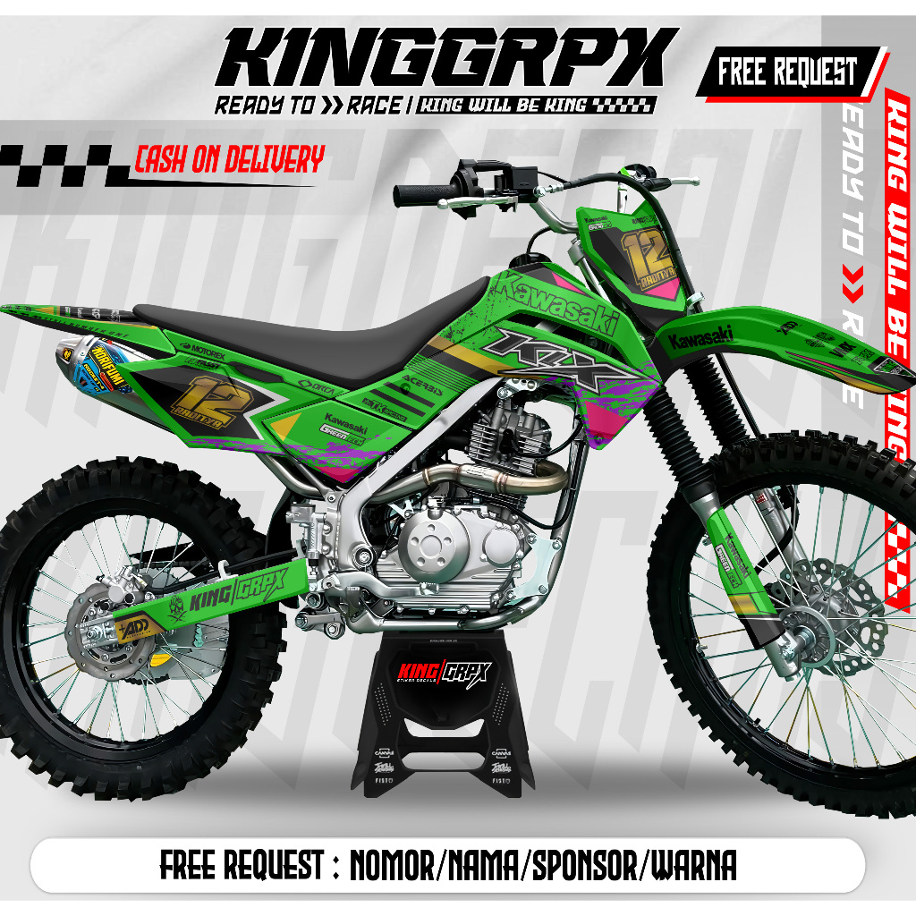 DECAL KLX 140 / STIKER KLX 140 / DECAL STIKER KLX 140 FULL BODY 1