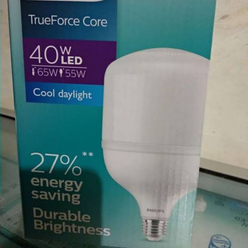 [COD] LED Bulb Philips 40 Watt True Force Core Balon Lampu LED Cooldaylight 6500k 220v SNI Original