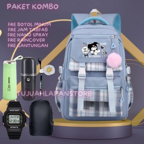 TAS KUROMI POMPOM RANSEL ANAK REMAJA TAS SEKOLAH KAPASITAS BESAR
