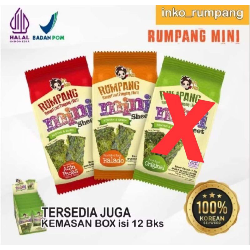 

inko gim rumpang/nori/rumput laut