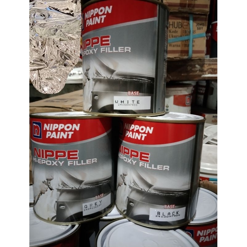 NIPPON HI-EPOXY FILLER KEMASAN BARU 1L/ Epoxy Nippon Paint / Epoxy mobil