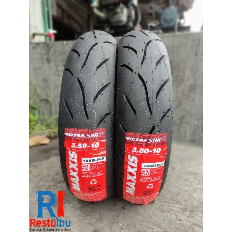 Ban Tubeles Maxxis Victra S98CT 350-10 (100/90-10) For Vespa & Kymco
